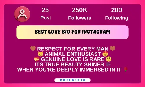 Best Love Bio for Instagram