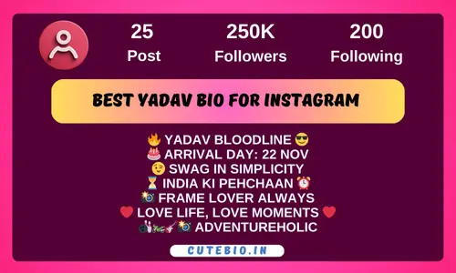 Best Yadav Bio For Instagram