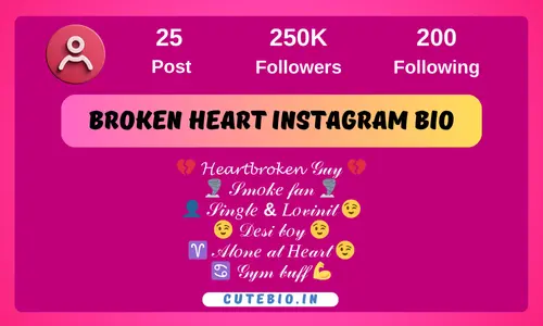 Broken Heart Instagram Bio