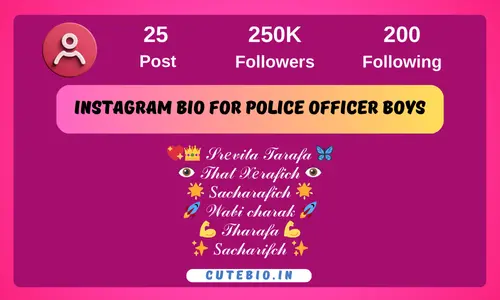 Instagram Bio For Police Officer Boys