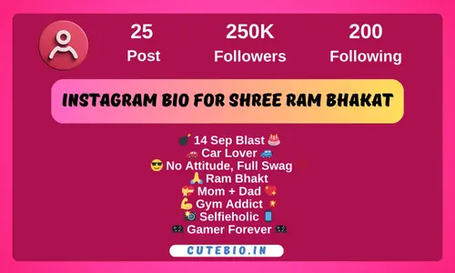 Instagram Bio For Shree Ram Bhakat