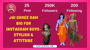 Jai Shree Ram Bio for Instagram Boys- Stylish & Attitude