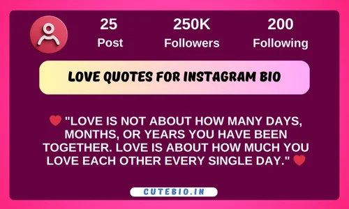 Love Quotes for Instagram Bio