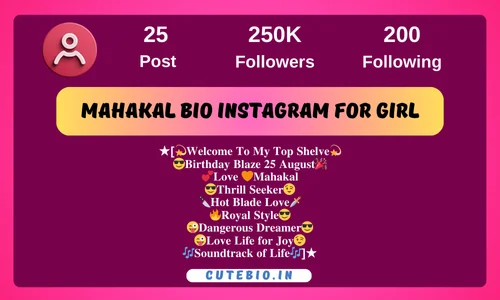 Mahakal bio Instagram for girl
