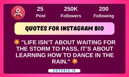 Quotes for Instagram Bio