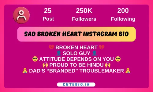 Sad Broken Heart Instagram Bio