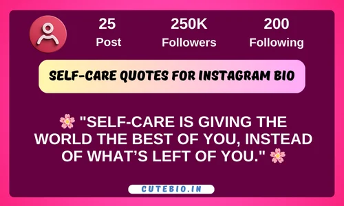 Self-Care Quotes for Instagram Bio