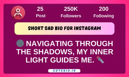 Short Sad Bio For Instagram