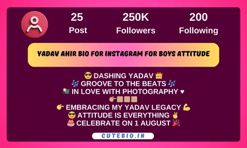 Yadav Ahir Bio For Instagram For Boys Attitude