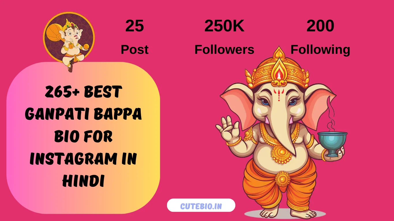 265+ Best Ganpati Bappa Bio For Instagram In Hindi