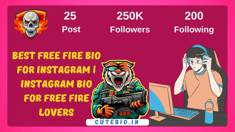 Best Free Fire Bio For Instagram | Instagram Bio For Free Fire Lovers