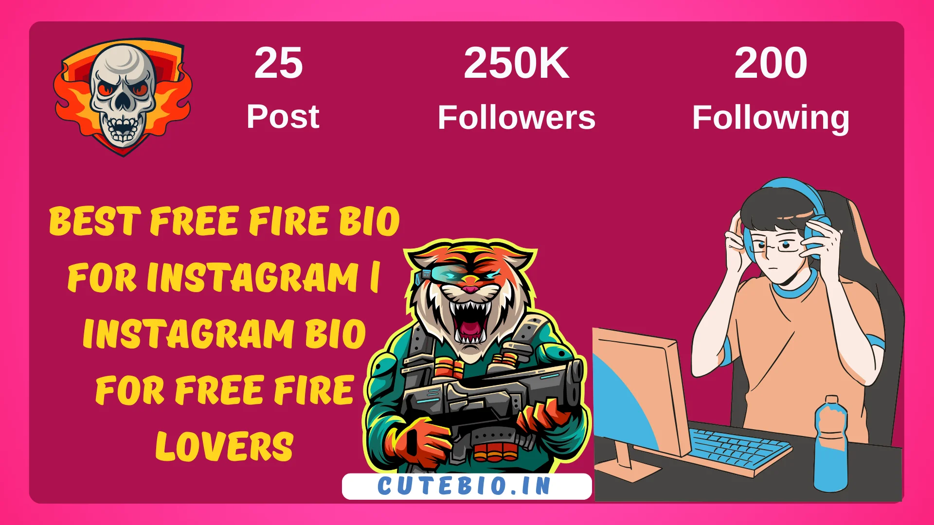 300+ Best Free Fire Bio For Instagram | Instagram Bio For Free Fire Lovers