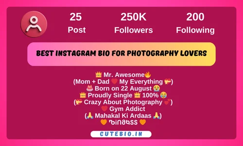 Best Instagram Bio for Photography Lovers