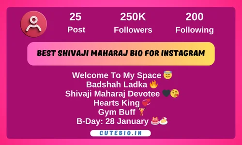 Best Shivaji Maharaj Bio For Instagram