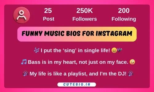 Funny Music Bios for Instagram