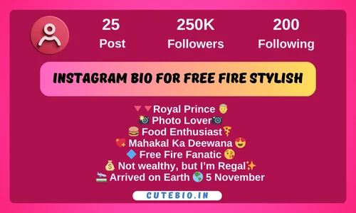 Instagram Bio For Free Fire Stylish