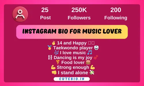 Instagram Bio For Music Lover