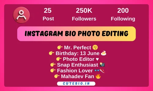 Instagram Bio Photo Editing