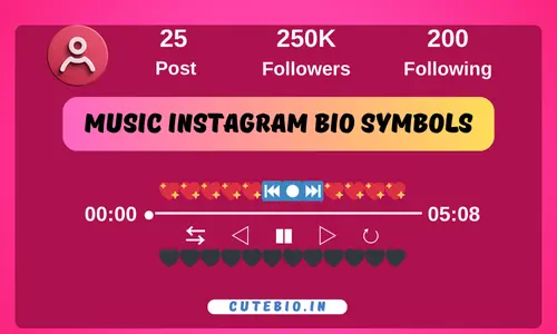 Music Instagram Bio Symbols