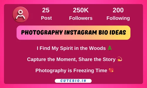 Photography Instagram Bio Ideas