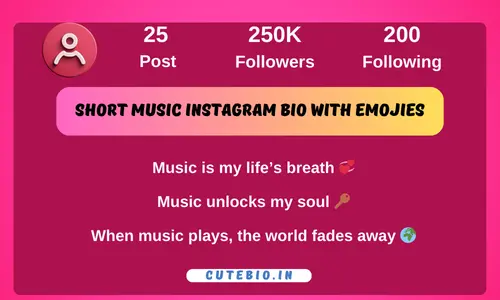 Short Music Instagram Bio With Emojies