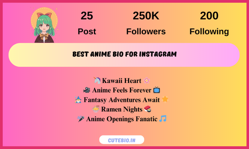 Best anime Bio for Instagram