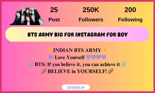 Bts Army Bio For Instagram For Boy