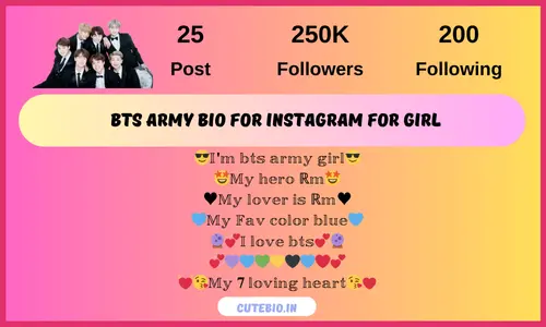 Bts Army Bio For Instagram For Girl