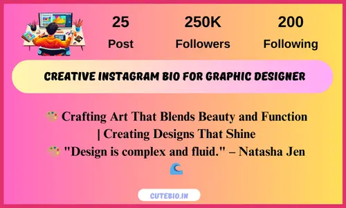 Creative Instagram Bio For Graphic Designer