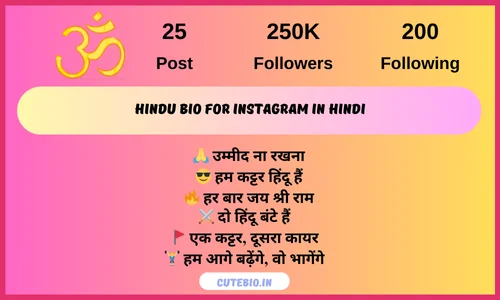 Hindu Bio For Instagram In Hindi