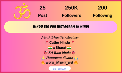 Hindu Bio For Instagram In Hindi