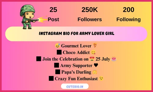 Instagram Bio Indian Army Lover Girl