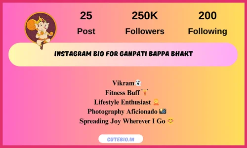 Instagram Bio For Ganpati Bappa Bhakt