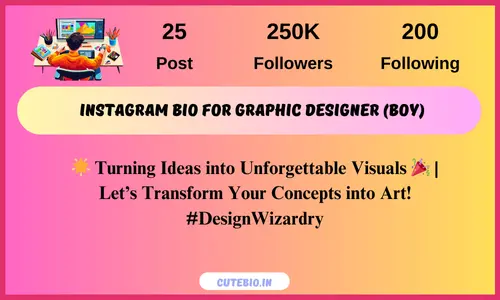 Instagram Bio For Graphic Designer (Boy)