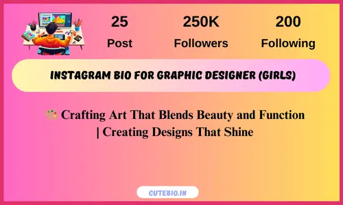 Instagram Bio For Graphic Designer (Girls)