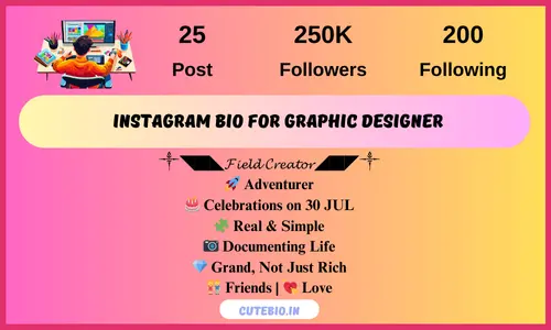 Instagram Bio For Graphic Designer