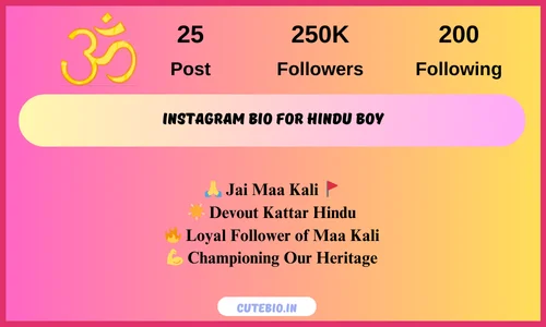 Instagram Bio For Hindu Boy