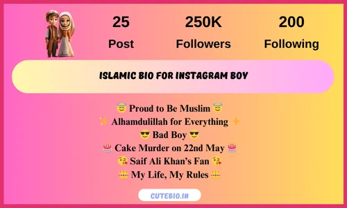 Islamic Bio For Instagram Boy