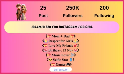 Islamic Bio For Instagram For Girl