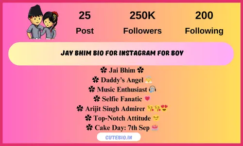 Jay Bhim Bio For Instagram For Boy