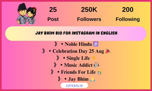 Jay Bhim Bio For Instagram In English