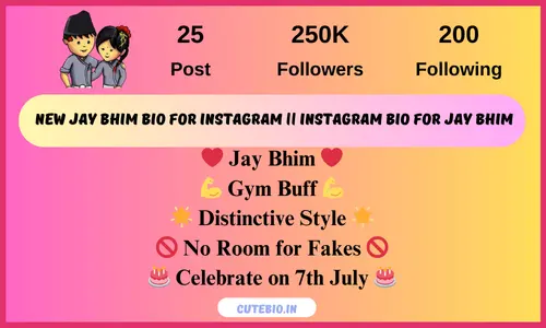 New Jay Bhim Bio For Instagram