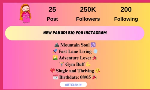 New Pahadi Bio For Instagram