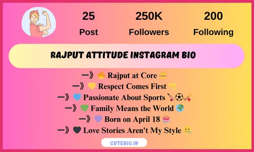 Rajput Attitude Instagram Bio