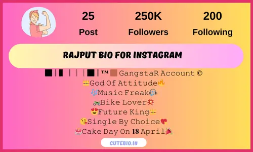 Rajput Bio for Instagram