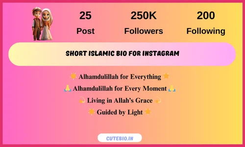 Short Islamic Bio For Instagram