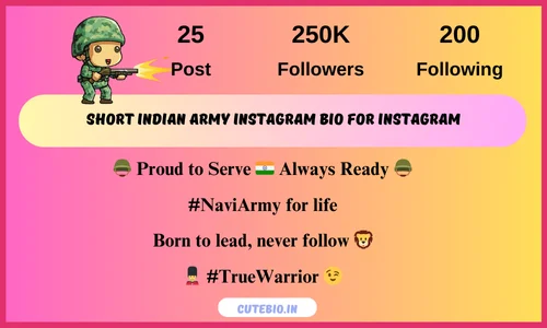 Best Instagram Bio Indian Army Ideas